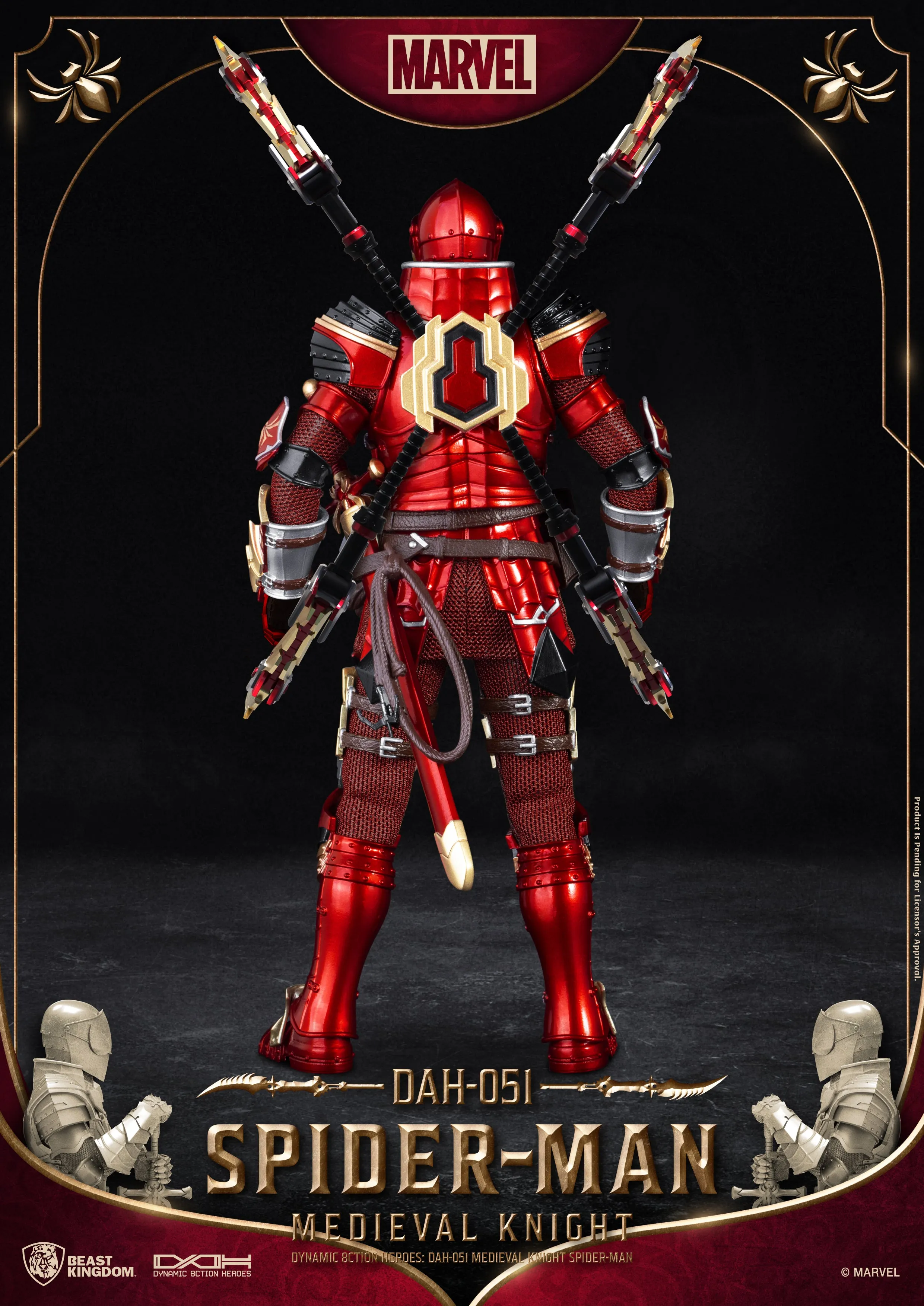Beast Kingdom DAH-051 Medieval Knight Spider-Man 1:9 Scale Dynamic 8ction Heroes Action Figure