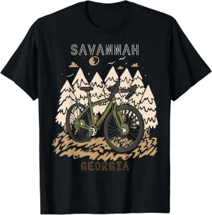 Bike Forest Hiking Savannah Georgia Camping Nature T-Shirt
