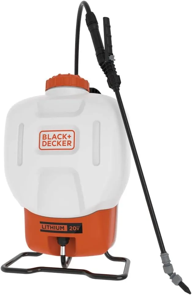 Black & Decker 190657 20V MAX 4 gal. Lithium-ion Cordless Backpack Sprayer Kit with (1) 20V Battery and (1) Charger