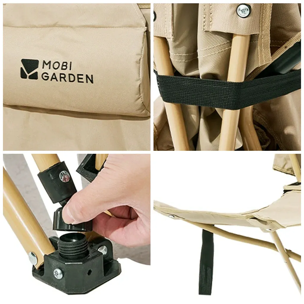 Black Multifunctional Full-featured range Garden Reclining Camping Chair - Mobi
