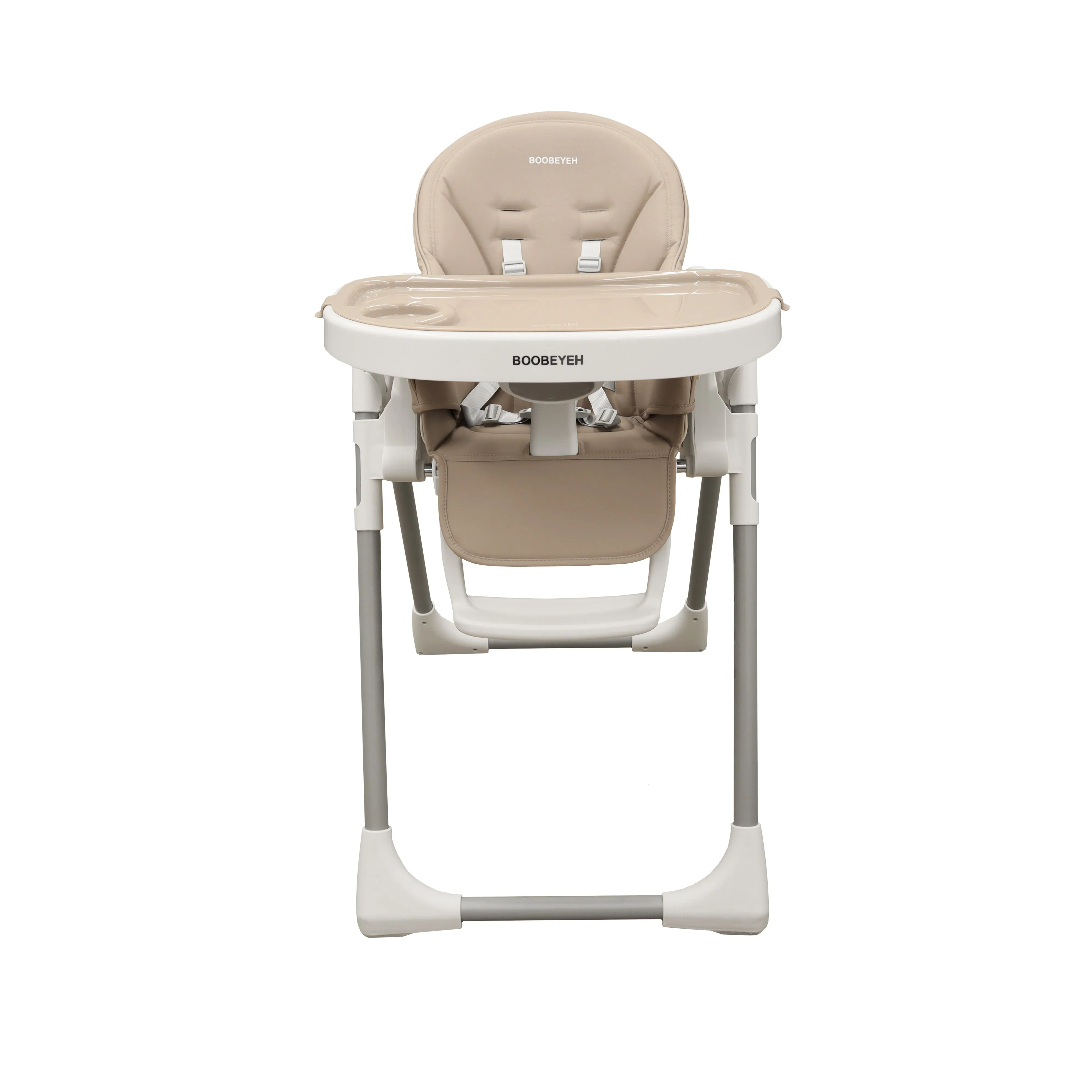Boobeyeh, tronassimo model h2 foldable high baby dining chair for kids, light grey