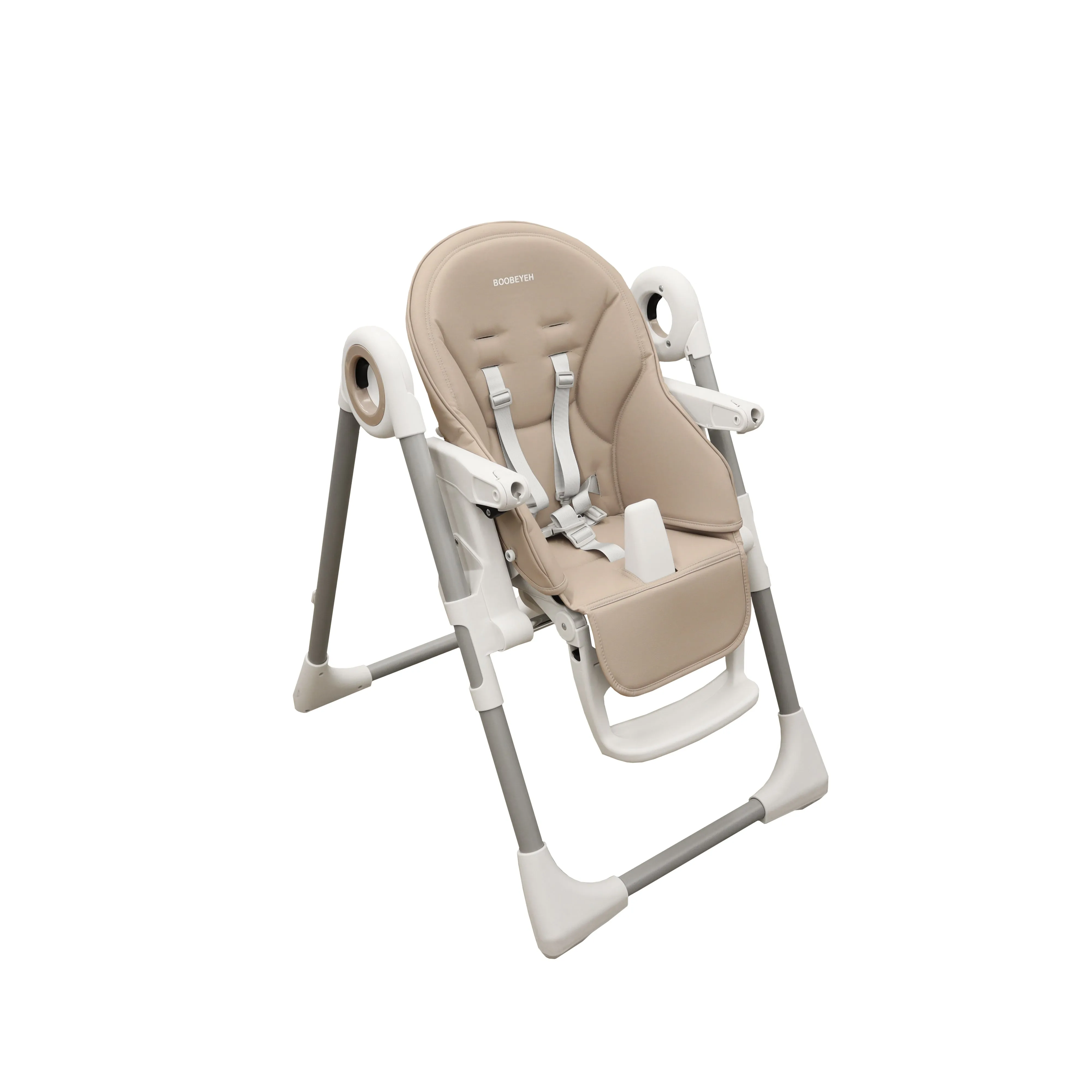 Boobeyeh, tronassimo model h2 foldable high baby dining chair for kids, light grey