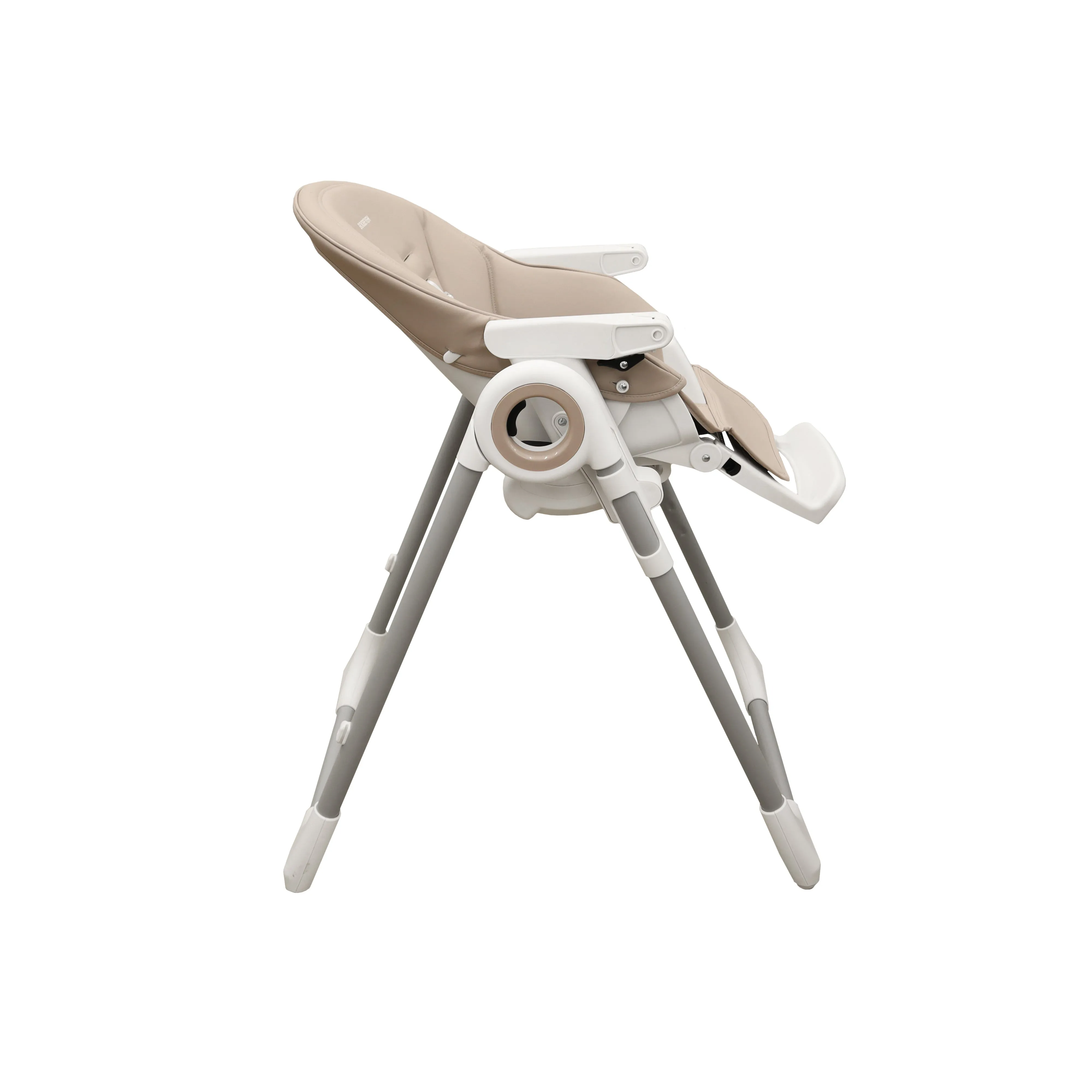 Boobeyeh, tronassimo model h2 foldable high baby dining chair for kids, light grey