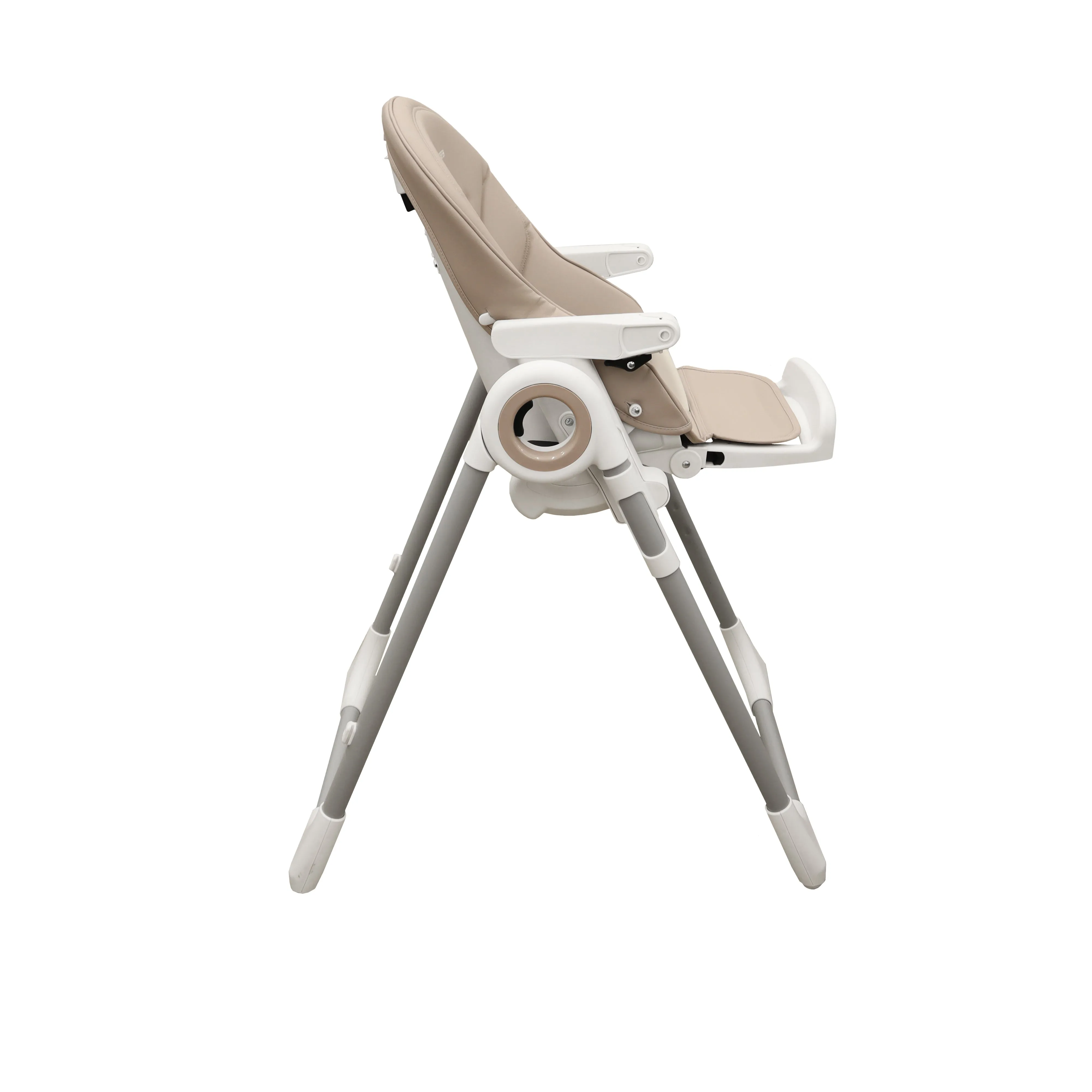 Boobeyeh, tronassimo model h2 foldable high baby dining chair for kids, light grey