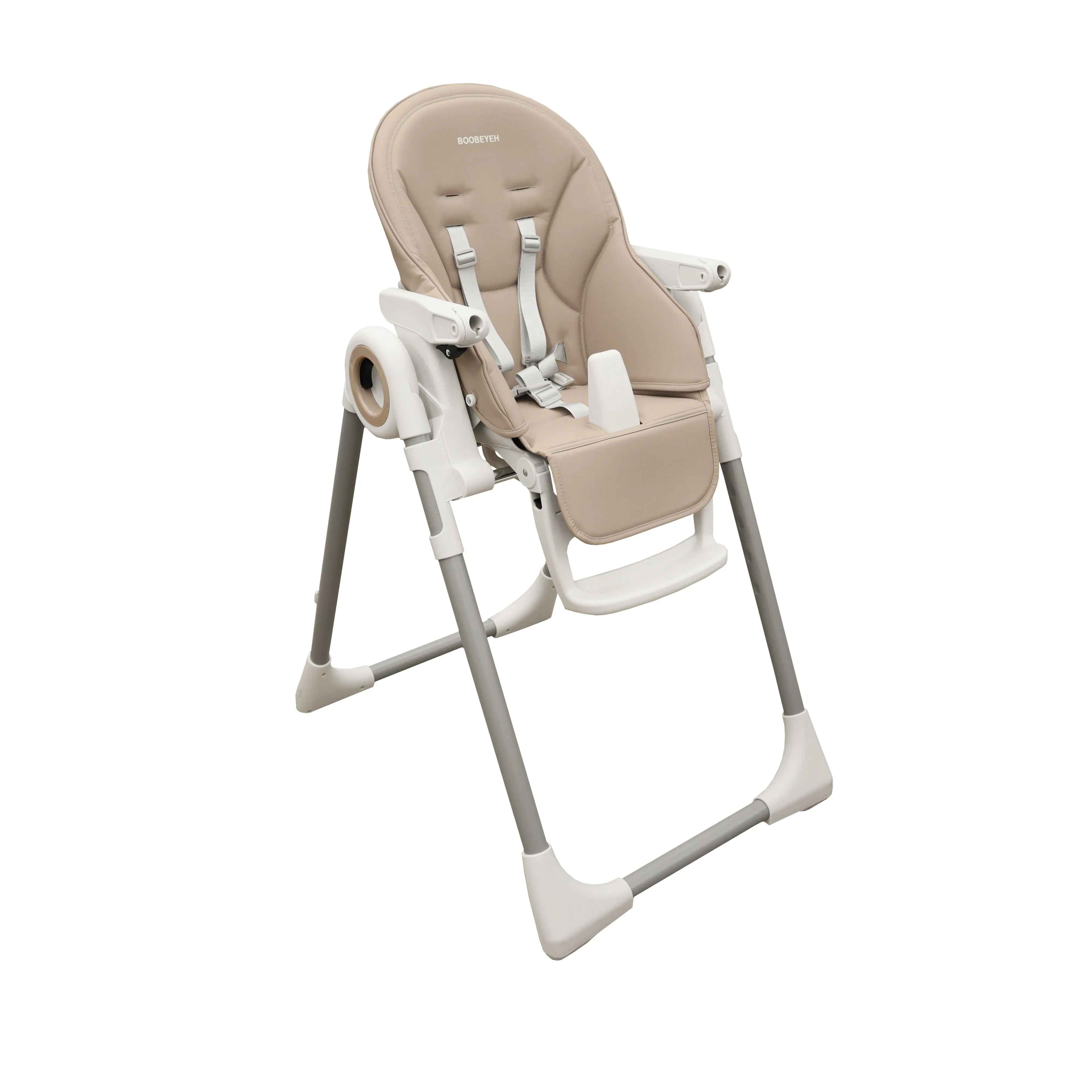Boobeyeh, tronassimo model h2 foldable high baby dining chair for kids, light grey