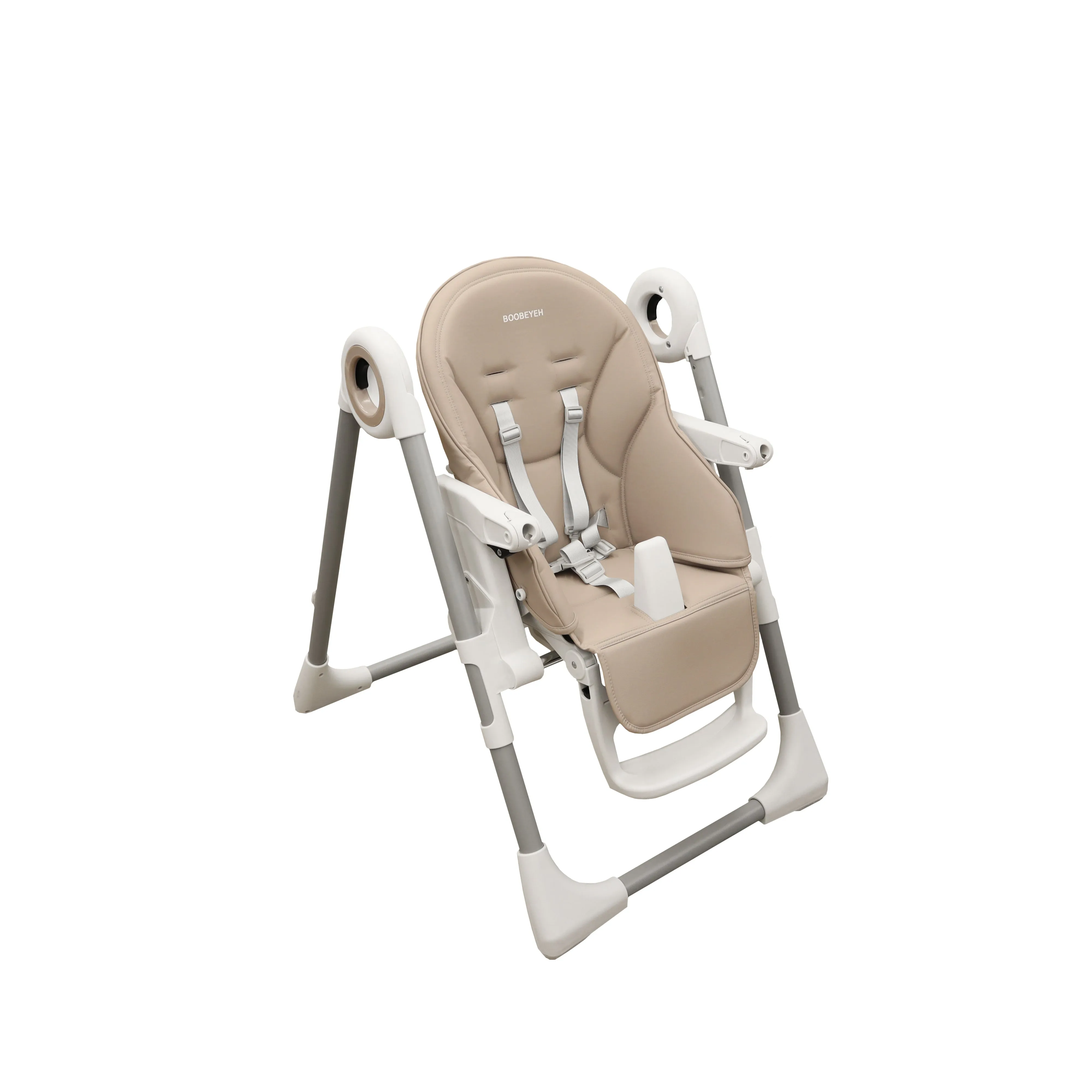 Boobeyeh, tronassimo model h2 foldable high baby dining chair for kids, light grey