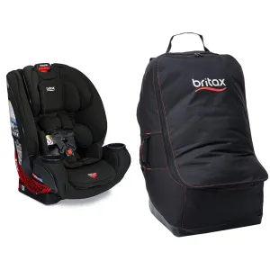 Britax One4Life ClickTight All-in-One Car Seat, Eclipse Black & Car Seat Travel Bag with Padded Backpack Straps | Water Resistant   Built-in Wheels   Multiple Carry Handles