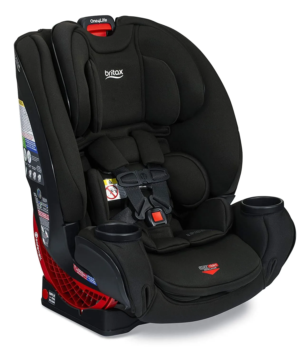 Britax One4Life ClickTight All-in-One Car Seat, Eclipse Black & Car Seat Travel Bag with Padded Backpack Straps | Water Resistant   Built-in Wheels   Multiple Carry Handles