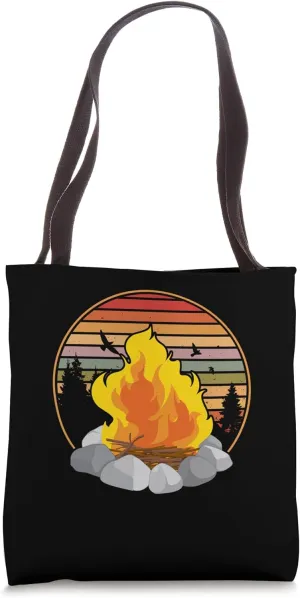 Camping Campfire Nature Lovers for Nomad Campers Tote Bag