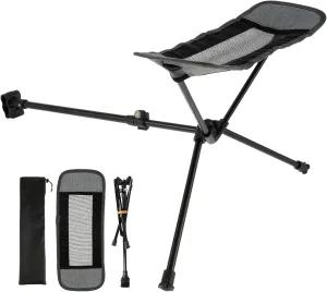Camping Chair Foot Rest Portable Folding Leg Camping Footrest 30inch Retractable Camping Footrest Outdoor Chair Feet Rest for Camping Travel Hiking Beach, Gray
