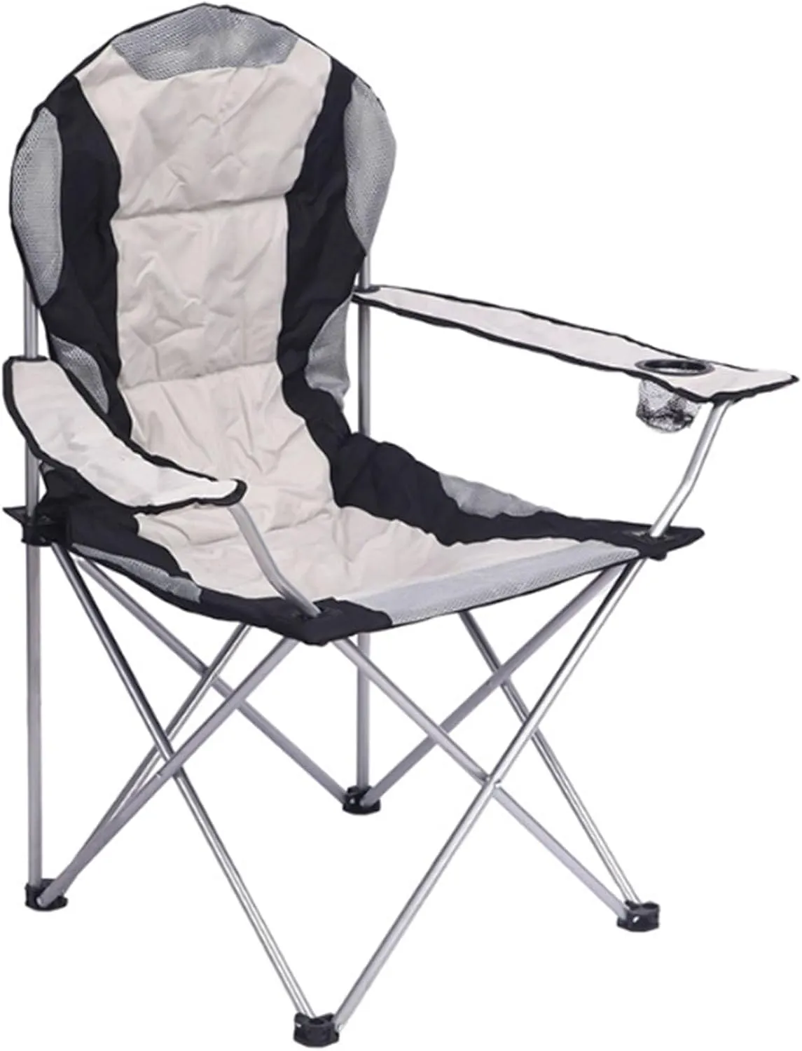 Camping Folding Chair, Comfortable Backpack Chair, Foldable Lightweight Cushioned Armchair Suitable for Camping, Beach, Picnic, and Sports Chairs Gray
