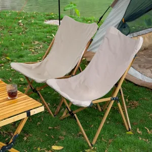Camping Folding Chairs for Outside Set of 2 Strong Sturdy Portable Beach Chair Lounger Foldable with Carry Bag Portable Recliner Chair for Travel Hiking Festivals Garden Fishing and BBQs(17x19x26inch)
