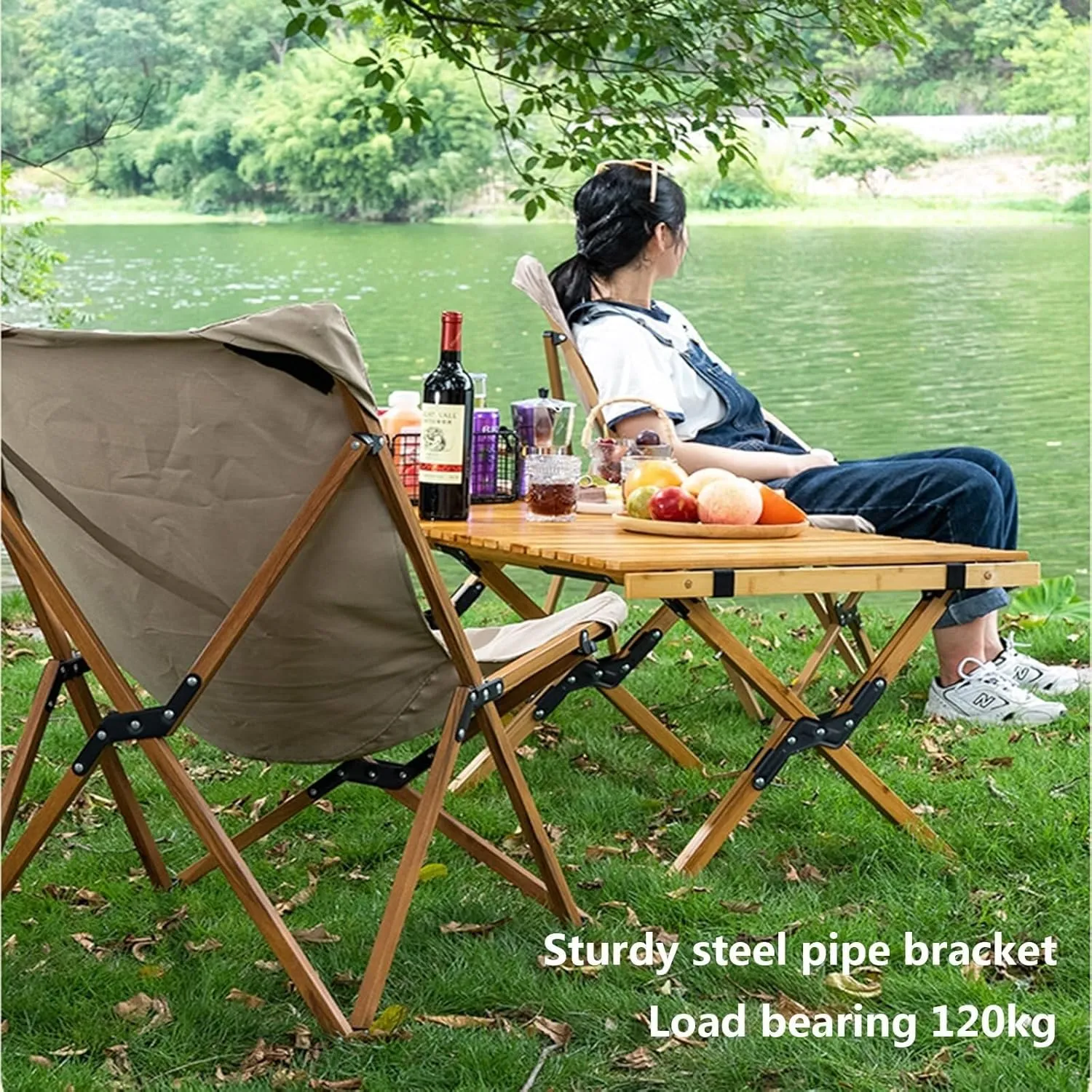 Camping Folding Chairs for Outside Set of 2 Strong Sturdy Portable Beach Chair Lounger Foldable with Carry Bag Portable Recliner Chair for Travel Hiking Festivals Garden Fishing and BBQs(17x19x26inch)