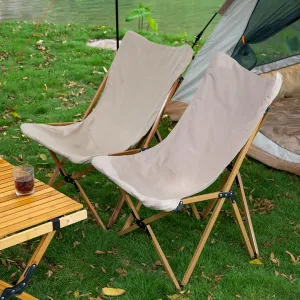 Camping Folding Chairs for Outside Set of 2 Strong Sturdy Portable Beach Chair Lounger Foldable with Carry Bag Portable Recliner Chair for Travel Hiking Festivals Garden Fishing and BBQs