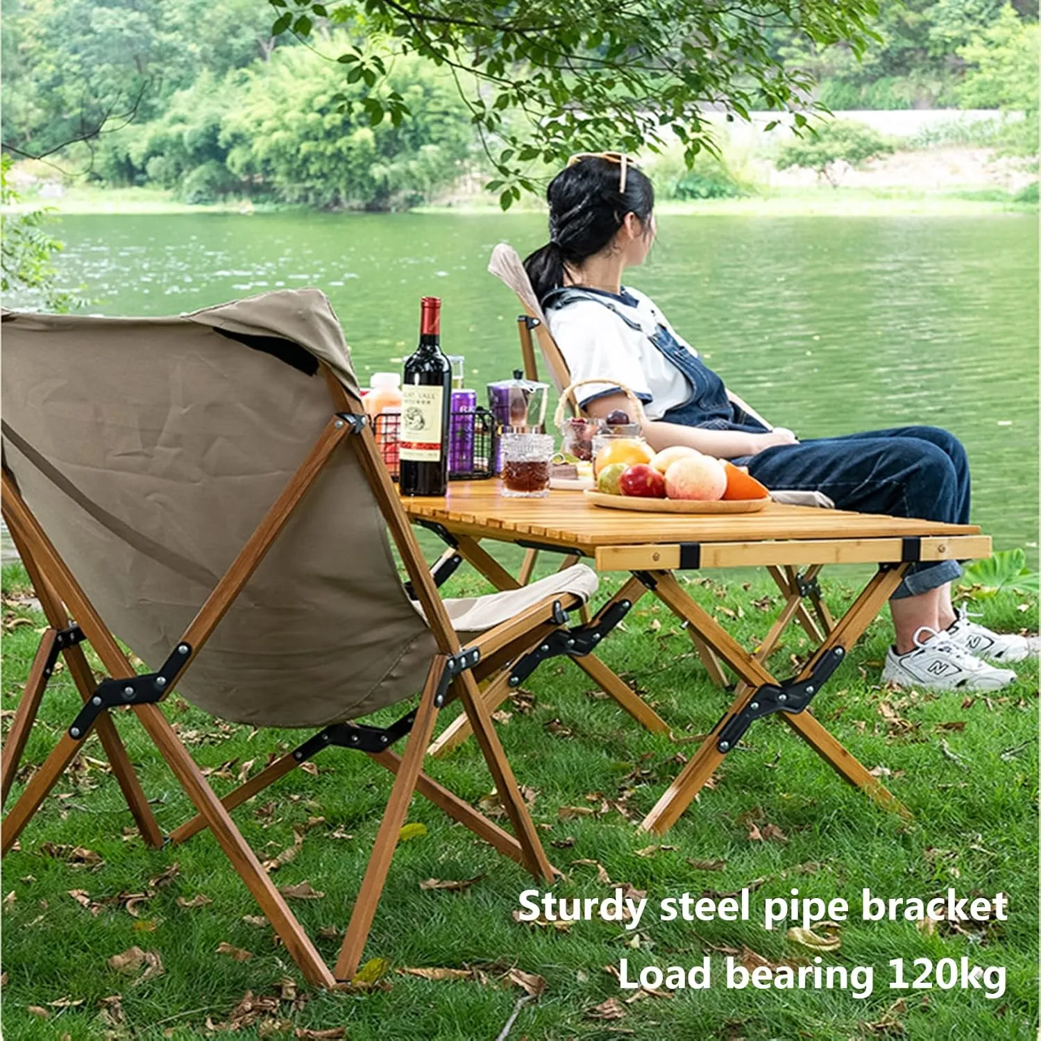Camping Folding Chairs for Outside Set of 2 Strong Sturdy Portable Beach Chair Lounger Foldable with Carry Bag Portable Recliner Chair for Travel Hiking Festivals Garden Fishing and BBQs