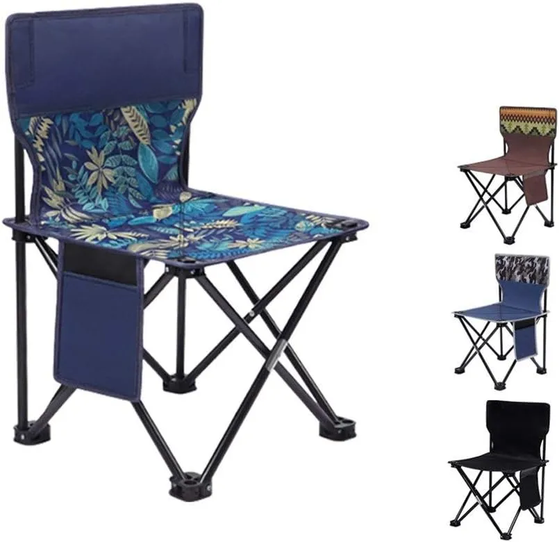 Camping Stool, Small Folding Chair, The Portable Fishing Chair Lightweight Outdoor Camping BBQ Chairs Folding Extended Hiking Garden Ultralight Picnic Seat (Color : Brown XL)
