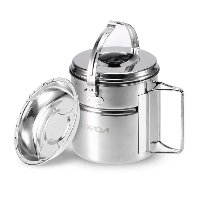 Camping Super special Pot Set Steel Handle Stainless All-in-one