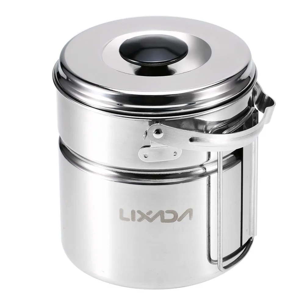 Camping Super special Pot Set Steel Handle Stainless All-in-one