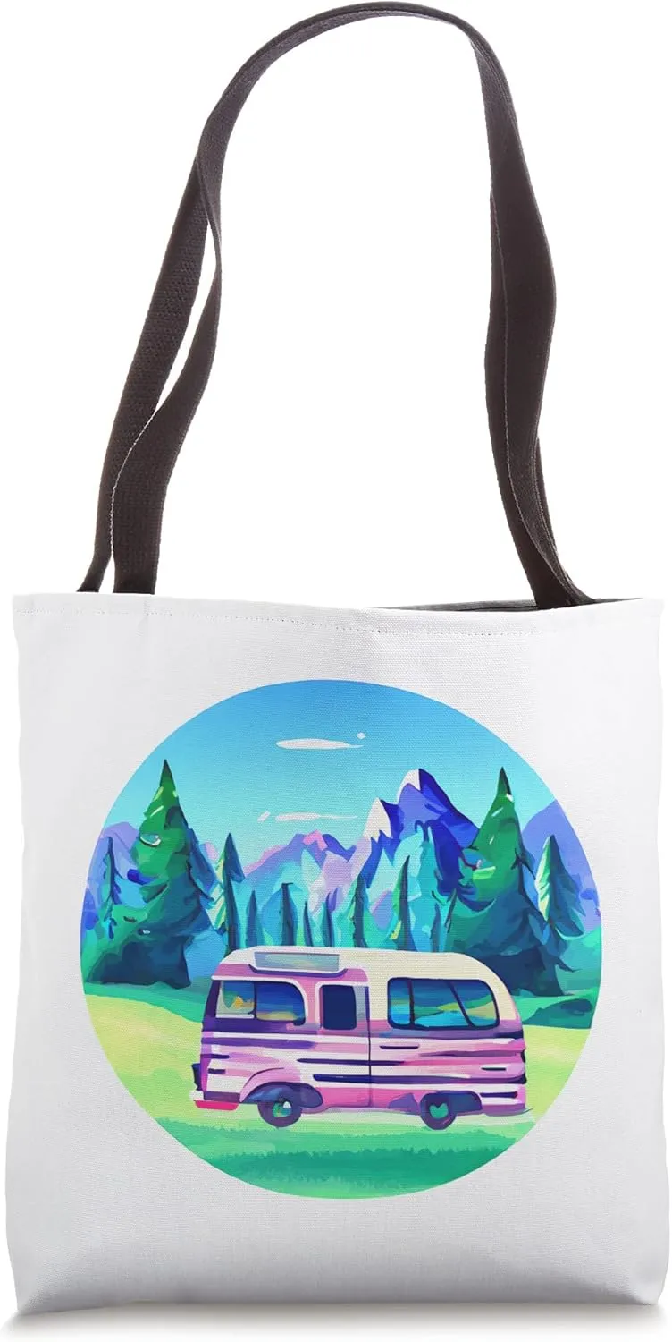 Caravan camping design for caravans and motorhome holidays Tote Bag