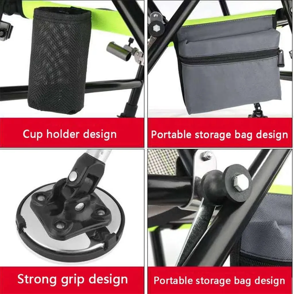 Chairs Multifunctional Outdoor Fishing Chair Beach Chair Foldable Fishing Chair Recliner Four-Leg Adjustable Portable Fishing Chair (A As Shown)