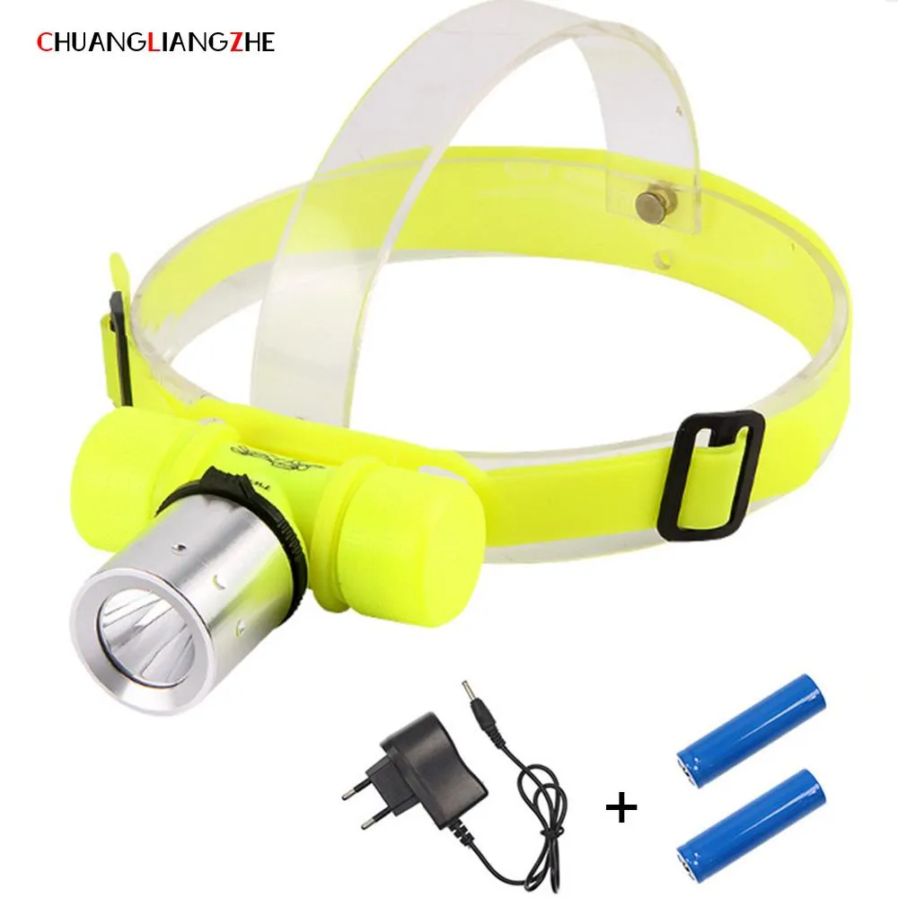 CHENGLIANGZHE Led Diving Headlight Glare Flashlight Battery 18650 Waterproof Long-range Focusing Fishing Led Headlamp