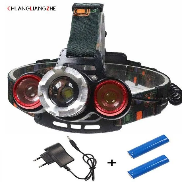 CHENGLIANGZHE LED Head Lamp Torch Head Headlamp 18650 Battery Luminarias LED Flashlight Camping Headlamps Waterproof Focusing