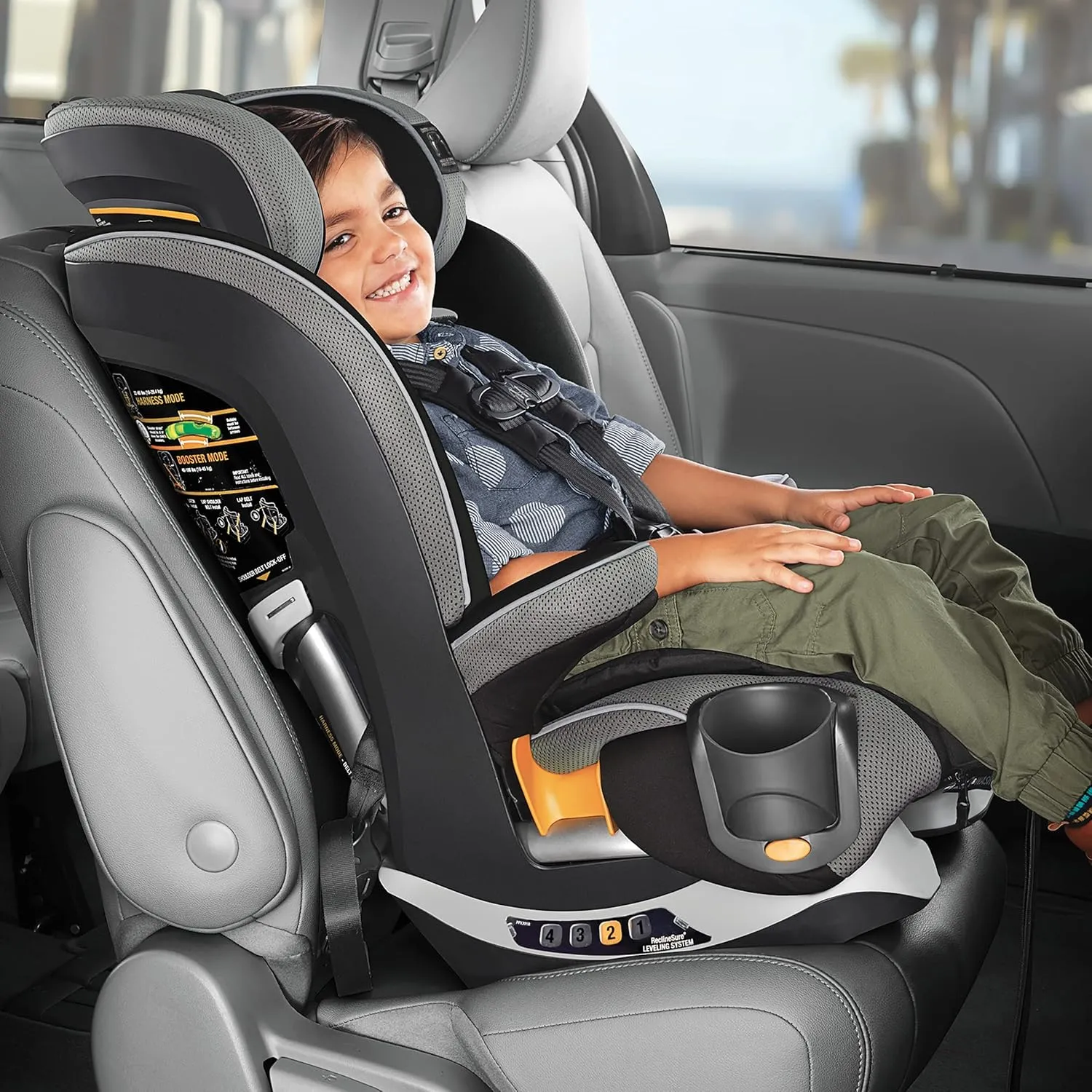 Chicco MyFit Zip Harness   Booster Car Seat - Nightfall, Black