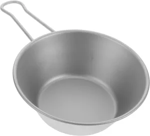CHILDWEET Camping Essential Titanium Makgeolli Bowls Multi- Food Serving Bowl for Outdoor Activities