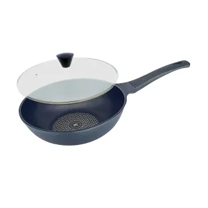 Coating Problem-free return Glass Lid   Non-Stick Tech-powered Titanium Pan 26cm Wok KOMAN