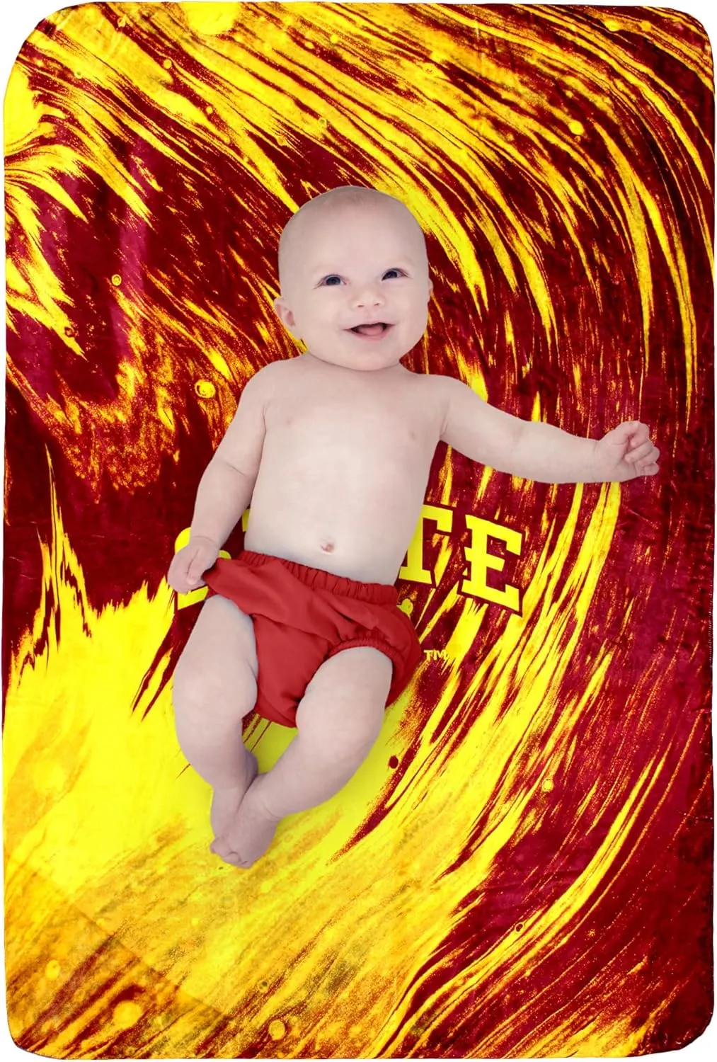 College Covers Everything Comfy Iowa State Cyclones Color Swept Soft Throw Blanket, 30" x 40"