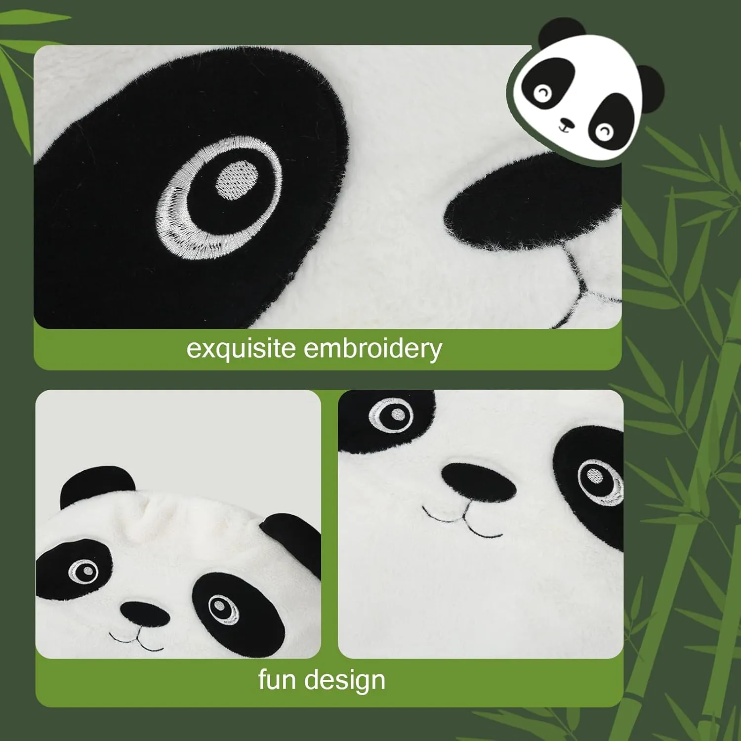 COMAX Bean Bag Chairs for Kids, Toddler BeanBag Sofa with Filler Bean Couch Stuffed for Boys and Girls, Lazy Floor Chair for Playroom, Nursery Room, Panda