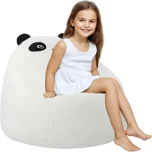 COMAX Bean Bag Chairs for Kids, Toddler BeanBag Sofa with Filler Bean Couch Stuffed for Boys and Girls, Lazy Floor Chair for Playroom, Nursery Room, Panda