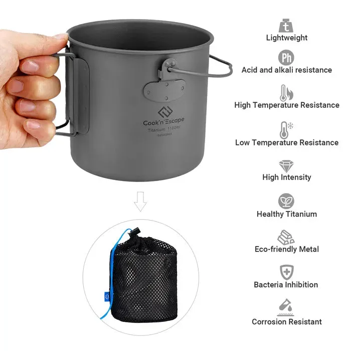 Cook'n'Escape Titanium Soloist Pot & BULIN Burner Stove Bundle