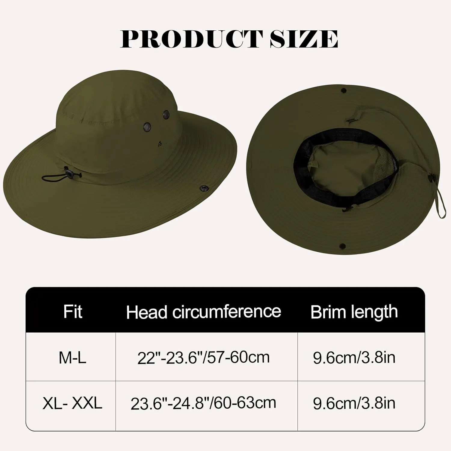Cooling Bucket Hat UPF 50  Wide Brim Sun Hat for Women Men Lightweight Foldable Summer Hiking Fishing Hat Detachable Strap
