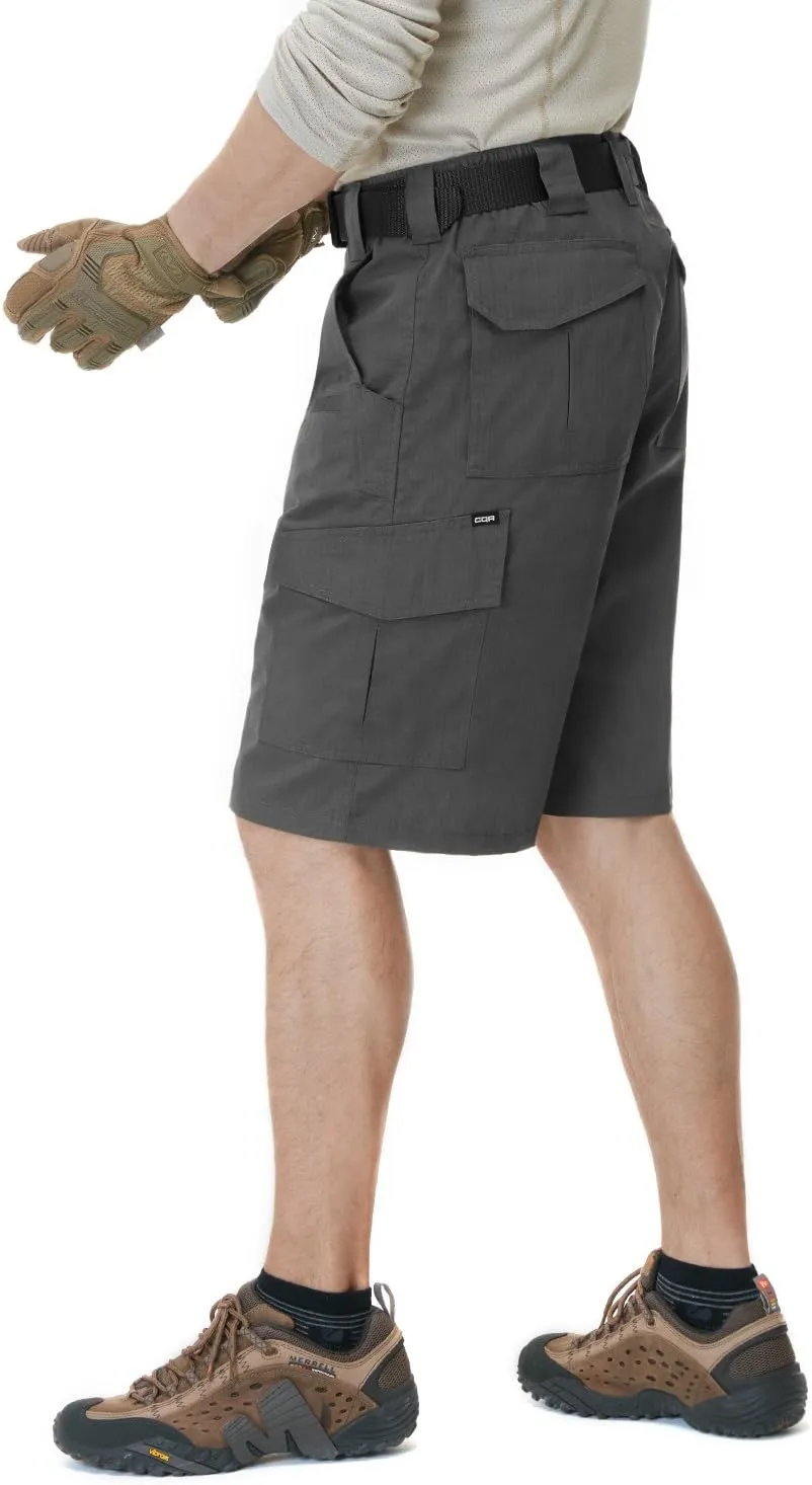 CQR Men's Hiking Cargo Shorts, Quick Dry Stretch Tactical Outdoor Shorts, Lightweight Camping Golf Shorts with Multi Pockets
