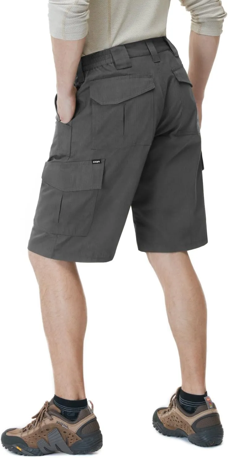 CQR Men's Hiking Cargo Shorts, Quick Dry Stretch Tactical Outdoor Shorts, Lightweight Camping Golf Shorts with Multi Pockets