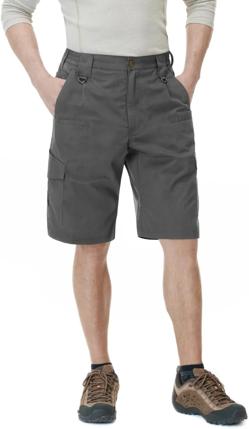 CQR Men's Hiking Cargo Shorts, Quick Dry Stretch Tactical Outdoor Shorts, Lightweight Camping Golf Shorts with Multi Pockets
