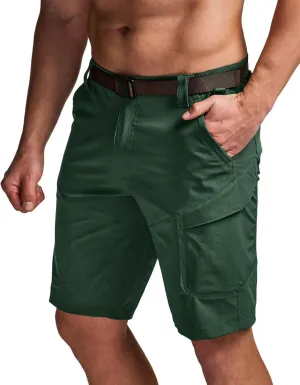 CQR Men’s Quick-Dry Stretch Hiking Cargo Shorts – Lightweight Water-Resistant Tactical Casual, Golf & Outdoor with Pockets