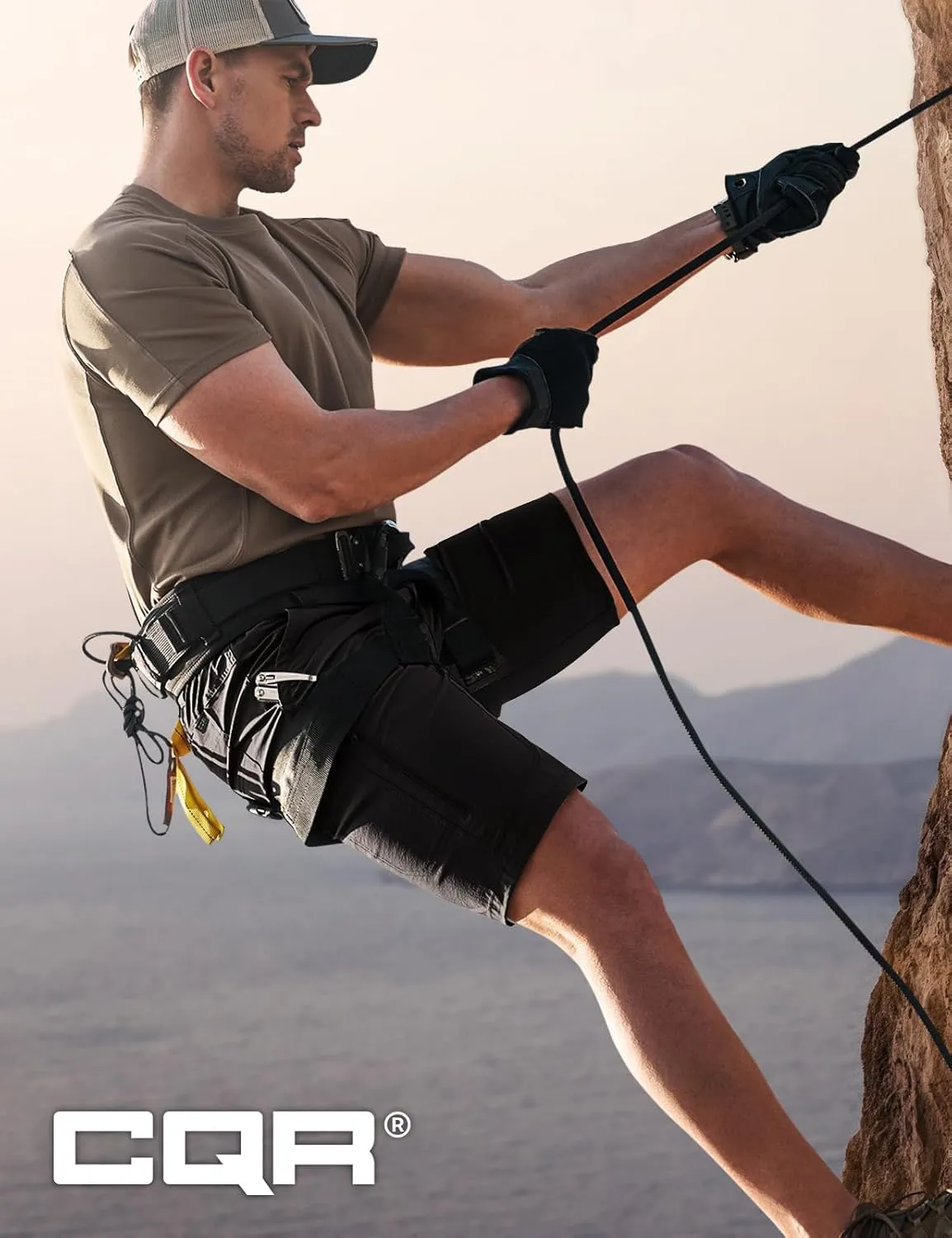 CQR Men’s Quick-Dry Stretch Hiking Cargo Shorts – Lightweight Water-Resistant Tactical Casual, Golf & Outdoor with Pockets