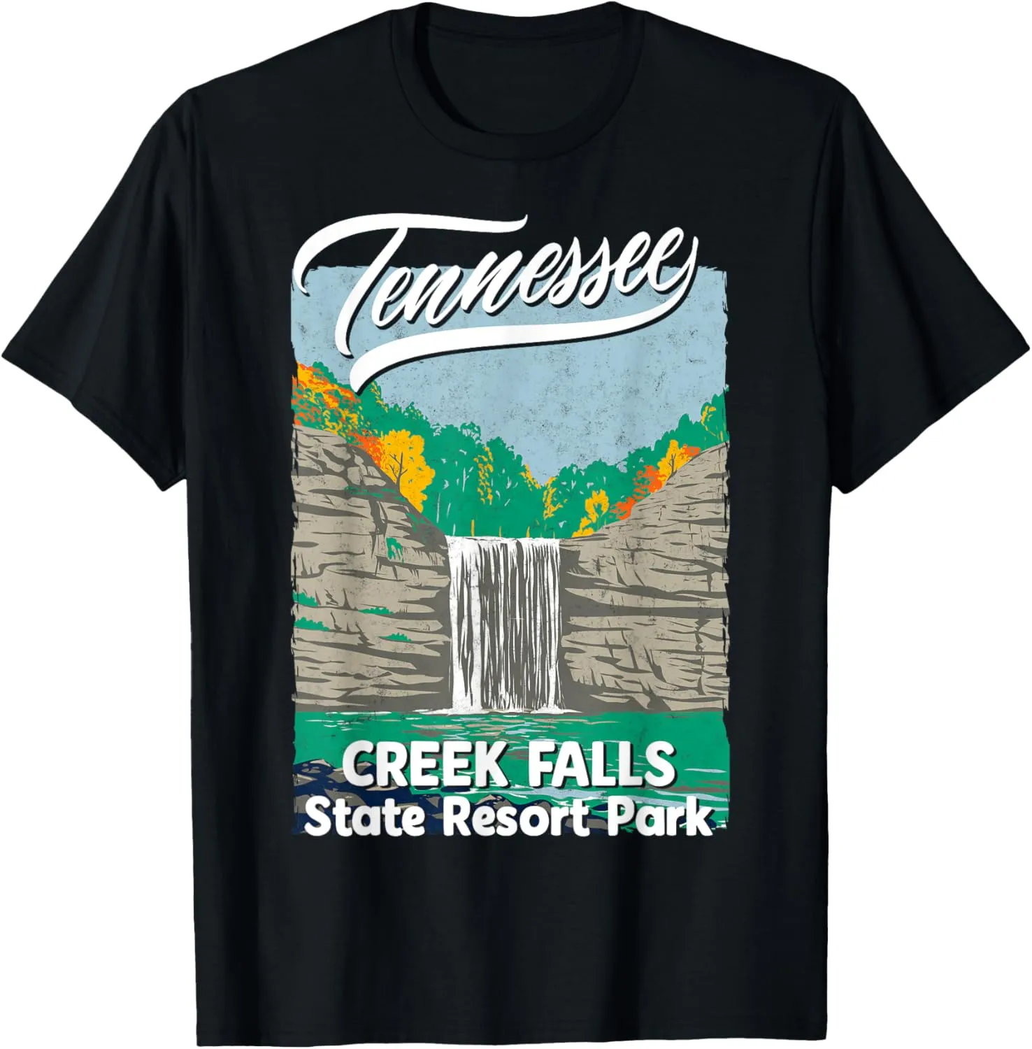 Creek Falls State Resort Park Tennessee Volunteer Mountain T-Shirt