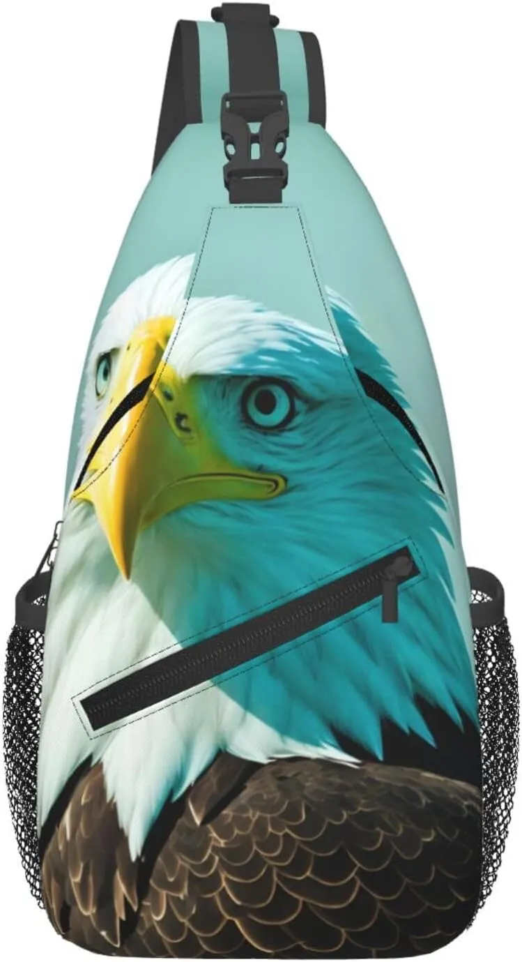 Cross Chest Bag Diagonally - Quality, Durable, and Spacious Shoulder Bag for Men and Women Brave Eagle Pattern