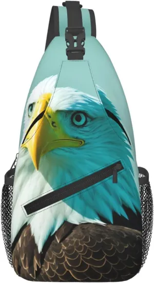 Cross Chest Bag Diagonally - Quality, Durable, and Spacious Shoulder Bag for Men and Women Brave Eagle Pattern