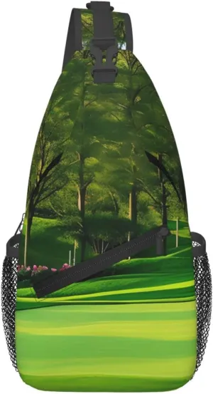 Cross Chest Bag Diagonally - Quality, Durable, and Spacious Shoulder Bag for Men and Women Golf Course Lawn Printing