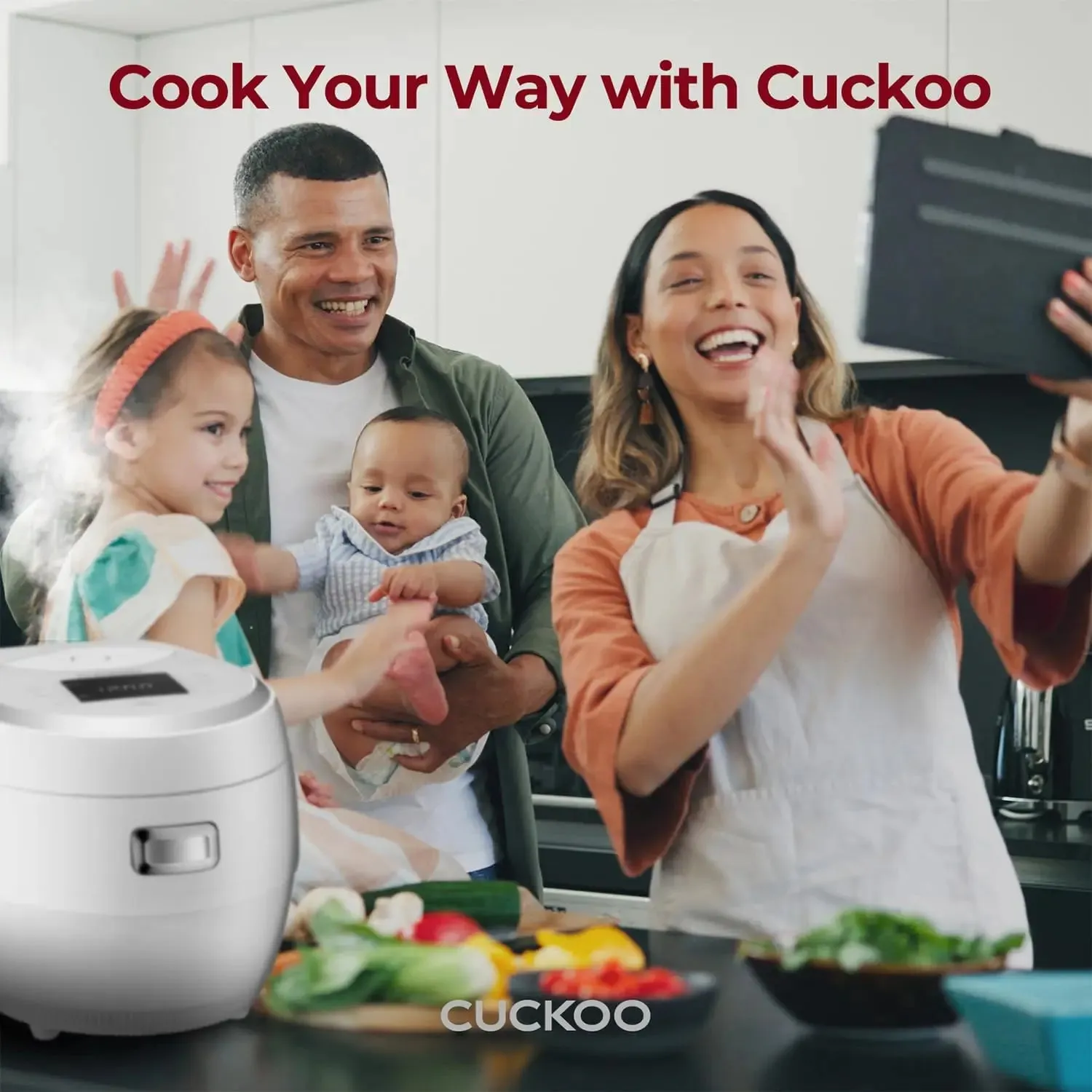 Cuckoo Rice Cooker with Nonstick Inner Pot, 16 Menu Options, LCD Display, 20-Cup Capacity