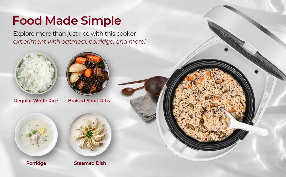 Cuckoo Rice Cooker with Nonstick Inner Pot, 16 Menu Options, LCD Display, 20-Cup Capacity
