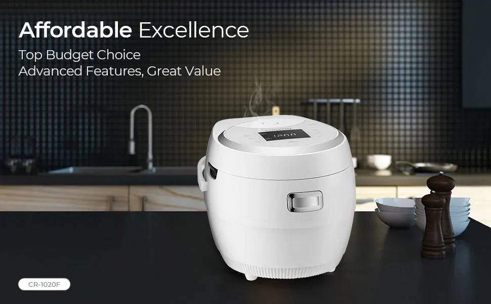Cuckoo Rice Cooker with Nonstick Inner Pot, 16 Menu Options, LCD Display, 20-Cup Capacity