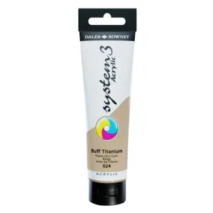 Daler Rowney System3 Acrylic Paint- 150ml tube - Buff Titanium