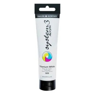 Daler Rowney System3 Acrylic Paint- 150ml tube -	Titanium White