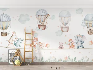 Dancing rope wall mural WIV-844 - A Playful and Artistic Motion-Inspired Design