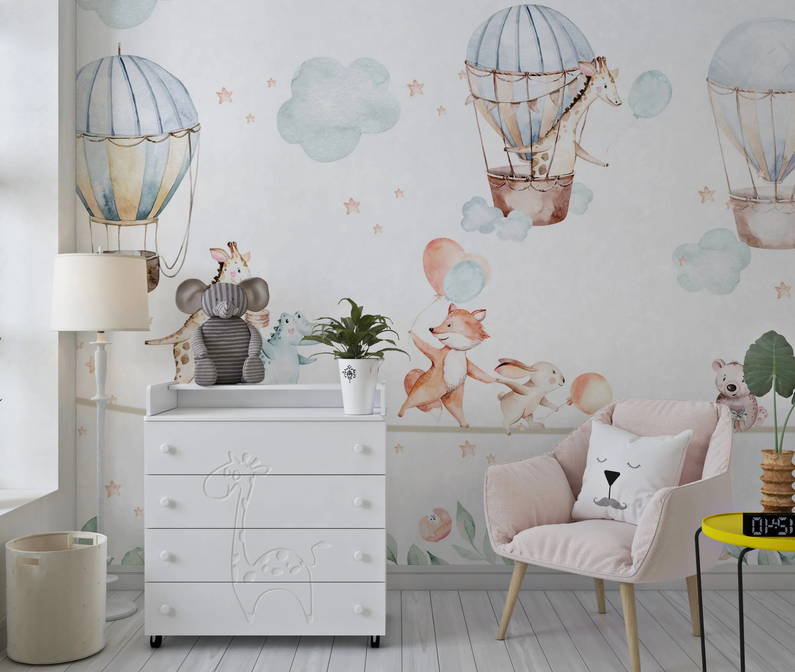 Dancing rope wall mural WIV-844 - A Playful and Artistic Motion-Inspired Design